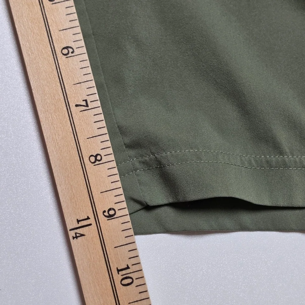 Adidas Mens Size Large Olive Green‎ Athletic Training Gym Shorts Zip Pockets